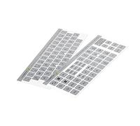 Lacerto® | 14 x 14 mm - Kit d'autocollants allemands pour claviers PC et ordinateur portable avec touches supplémentaires et pavé numérique | Couleur : argenté