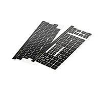 Lacerto® | 15 x 15 mm - Kit d'autocollants allemands pour claviers PC et ordinateur portable avec touches supplémentaires et pavé numérique | Couleur : noir