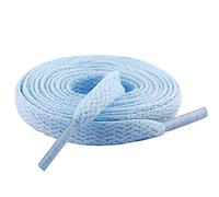 Lacet Plat coloré avec une Bonne Finition pour Chaussures de Sport, Lacet en Polyester de 120 Cm pour Chaussures de Planche (bleu ciel)