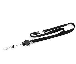 Lacet textile avec enrouleur EXTRA STRONG, coloris noir