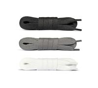 Laceter 3 Paires de Lacets Plats Coton 8mm pour Baskets, Sneakers, Chaussures de Sport - Compatibles Nike, Adidas, Converse, Vans, New Balance - Fabriqués en Europe - Longueur 90 cm, Classics