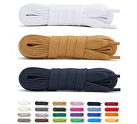 Laceter 3 Paires de Lacets Plats Coton 8mm pour Baskets, Sneakers, Chaussures de Sport - Compatibles Nike, Adidas, Converse, Vans, New Balance - Fabriqués en Europe - Longueur 150 cm, Boys