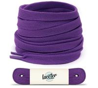Laceter Lacets Plats Premium en Coton pour Baskets - Lacet de Remplacement pour chaussures de Sport et Sneakers ou pour Enfants - Épaisseur 8mm - Compatible avec Converse, Nike - Violet, 75 cm