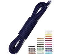 Laceter Lacets Ronds Cirés Fins 2,4mm pour Chaussures de Ville - Lacet Idéal pour Derbies, Richelieu, Bottines Cuir, Mocassins - Style Habillé Élégant et Résistant - Bleu marine, 90 cm - X2
