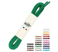 Laceter Lacets Ronds Fins 2,4mm pour Chaussures de Ville - Lacet Idéal pour Derbies, Richelieu, Bottines Cuir, Mocassins - Style Habillé Élégant et Résistant - Vert, 75 cm