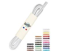 Laceter Lacets Ronds Fins 2,4mm pour Chaussures de Ville - Lacet Idéal pour Derbies, Richelieu, Bottines Cuir, Mocassins - Style Habillé Élégant et Résistant - Blanc, 60 cm