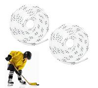 Lacets blancs pour patins de hockey sur glace, 1 paire, 244 cm x 1 cm | Lacets plats cirés solides,adaptés pointures 35-41.Idéaux pour patins hockey sur glace,patins en ligne et patins à roulettes