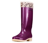 Lacets Chaussures De Women's Spring Summer Autumn And Winter High Top Plus Velvet Cotton Removable And Washable Outdoor Fashion Work Fishing Car Wash Kitchen Appartements Noirs Pour (Purple, 41)