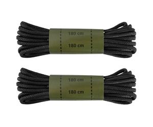 Lacets cirés 180 cm - 2 paires Mil-Tec - Black