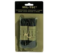 Lacets cirés 220 cm Mil-Tec - Black