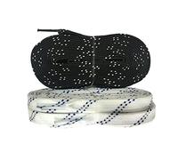 Lacets cirés de hockey Coepoch pour roller, longue taille, pour patins à glace, bottes de hockey sur glace, noir/blanc