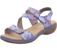 Rieker 659c7-90 Chuchoter Des Sandales De Mode Confortables En Bleu Multi 39 Blue