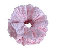 Lacets creux pour cheveux avec grande fleur Lolitas, chouchous en dentelle pour femmes et filles