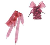 Lacets de Chaussure Élargis 4cm en Dentelle Rouge Profond pour Sneakers | Sachet, Usage Fête Danse Randonnée Hip-hop, Décoration Diy, pour Chaussures Casual