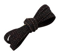 Lacets de chaussures, lacets plats en denim avec pointes en métal Lacets cool pour vos coups de pied Lacets bleus noirs, Black Gold, 60