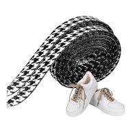 Lacets de chaussures rayés, lacets plats en polyester, tissage de 120 cm avec une forte adhérence, cordon de dentelle pour baskets tricoté épais, accessoire de chaussures de style classique, r