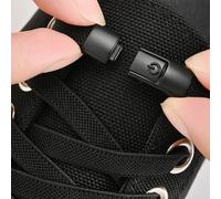 Lacets de chaussures sans cravate de 8mm, lacets à verrouillage à pression sans attaches, lacets élastiques, baskets pour enfants et adultes, lacets plats élargis pour chaussures Orange