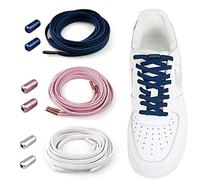 Lacets Élastiques Enfant Adulte en Silicone avec Fermeture en Métal - Sans Liaisons/No Tie Lacets en Silicone - Élastiques Lacets en pour Enfant/Adulte Universel Lacets de Sport Course de Chaussures