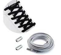 Lacets Élastiques Enfant Adulte en Silicone avec Fermeture en Métal - Sans Liaisons/No Tie Lacets en Silicone - Élastiques Lacets en pour Enfant/Adulte Universel Lacets de Sport Course de Chaussures