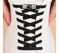Lacets élastiques plats sans nœud pour chaussures de sport | Extensibles, sans nouage, forme plate, ajustement rapide, facile à installer, maintien sûr du sport quotidien