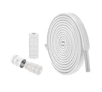 Lacets élastiques pour chaussures paresseux - Lacets élastiques unisexes non noués | Lacets de chaussures paresseux de bonne dureté pour chaussures de sport, bottes, chaussures de marche, blanc