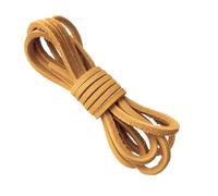 Lacets en cuir de qualité - Largeur de 3,5 mm - longueur : 80 cm, 120 cm, 140 cm. Pour brogue d’Oxford, Timberland ou chaussure bateau - marron - peau,