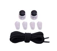 Lacets, Lacets ronds sans nœuds for chaussures de sport, lacets paresseux en caoutchouc for adultes, Black, 100