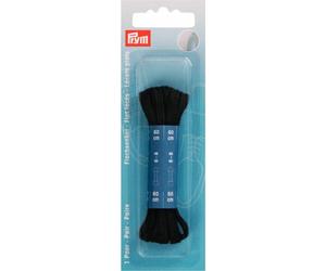 Lacets noirs plats 4mm X 60cm - Prym 974700
