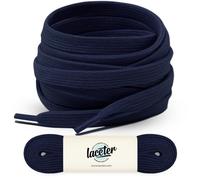 Lacets plats bleus marine, 150 cm, Largeur 8mm, Lacet bleu marine pour basket et chausures