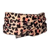 Lacets plats de rechange pour baskets, Nike, Adidas, adultes ou enfants Motif zèbre et léopard, Léopard, 120