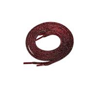 Lacets plats ronds à paillettes métalliques - 110 cm - Pour chaussures de sport, chaussures de loisirs - Turquoise, rouge, G