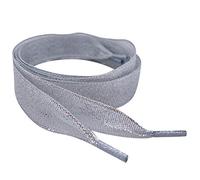 Lacets plats Smart Laces® de 142 cm argentés à paillettes pour chaussures de sport pour adultes ou enfants, paillettes argentées, 142cm