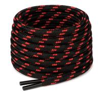 Lacets pour bottes solides 75 cm 120 cm 140 cm 180 cm de long Noir et rouge Pour bottes de travail, chaussures de marche, de randonnée, Dr Martens - noir - Black Red Blue yellow brown tan navy orange burgundy red purple grey royal blue,