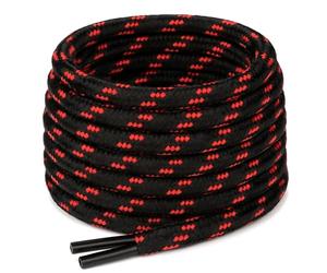 Lacets pour bottes solides 75 cm 120 cm 140 cm 180 cm de long Noir et rouge Pour bottes de travail, chaussures de marche, de randonnée, Dr Martens - noir - Black Red Blue yellow brown tan navy orange burgundy red purple grey royal blue,