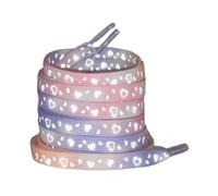 Lacets réfléchissants en polyester avec motif cœur lumineux, parfaits pour les activités nocturnes, les amateurs de plein air, lacets réfléchissants motif cœur, F, 120