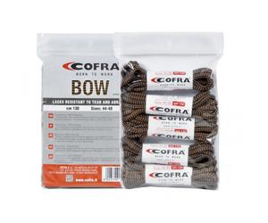 Lacets résistants à la traction et l'abrasion noir et marron BOW - par 5 - 110 cm COFRA
