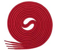 Lacets ronds Di Ficchiano, lacets ronds en 100% coton, résistants, Ø 3-4 mm, longueurs 45-200 cm, rouge, 140 cm