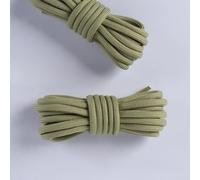 Lacets ronds larges de 0,8 cm de diamètre pour chaussures de sport, chaussures de course, bottes, chaussures décontractées, plusieurs longueurs (100 cm, vert olive)