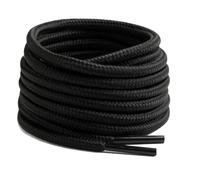 Lacets ronds noirs et rouges résistants et durables pour bottes de travail, bottes avec embout en acier, bottes de marche, bottes de randonnée, Noir , 180cm/70"