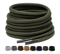 Lacets ronds pour bottes, chaussures de randonnée et baskets Vert Armée 180