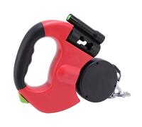 Lâche de Chien Double Rétractable Automatique avec Lumière LED Facile Control Pet Walking Lash pour Deux Chiens Adhérent Confortables (Rouge)