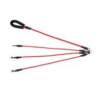 Lâche de Chien réfléchissante avec Rotation 360 | Poignée en Mousse pour Le contrôle de tirage | Laisse Pratique pour la randonnée/la Formation/Plage | Réglable pour Deux (Red)