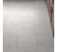 LaCheery Dalle PVC Adhesive Sol Gris Clair Carrelage Adhesif Sol Salle de Bain Effet Pierre Gris 30cm x 30cm Vinyle PVC Sols Cuisine pour Bureau Salon Chambre Imperméable Décoration 4 Pièces