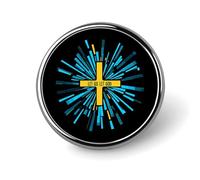 Lâchez prise, laissez Dieu, jolie broche à revers, badge rond en métal, accessoires pour veste, chapeau, sac, bijoux