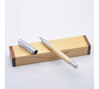 LACHIEVA LUX Stylo roller élégant en bois d'érable avec recharge d'encre allemande Schneider Stylo en bois de luxe pour hommes et femmes. Beau cadeau pour l'écriture (érable)