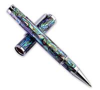 LACHIEVA LUX Stylo roller exquis en coquille d'ormeau avec recharge allemande 888F, cadeau d'écriture de luxe pour cadres, hommes et femmes