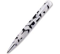 LACHIEVA Stylo à bille avec finition celluloïd dans une boîte élégante - Parfait pour les cadeaux - Blanc/noir