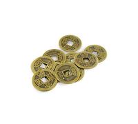 lachineuse - 10 Pièces Chinoises de Fortune - Porte-Chance Pièces de Monnaie - Sapèques Porte-Bonheur - Coloris Cuivre - Idée Cadeau Asiatique - Pièces Trouées - Symbole de Richesse et de Fortune
