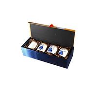 lachineuse - 4 Pots à Thé ou Epices - Coffret Cadeau avec 4 Pots en Porcelaine - avec Couvercles et Morifs Chinois - Coloris Blanc & Bleu - Idée Cadeau Asie Chine - Vaisselle Chinoise Traditionnelle