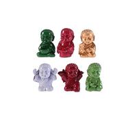 lachineuse 6 Miniatures BONZES BOUDDHISTES - 6 Vœux de Bonheur